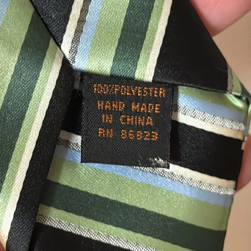 Bergamo New York Striped Green and Blue Boy’s Tie